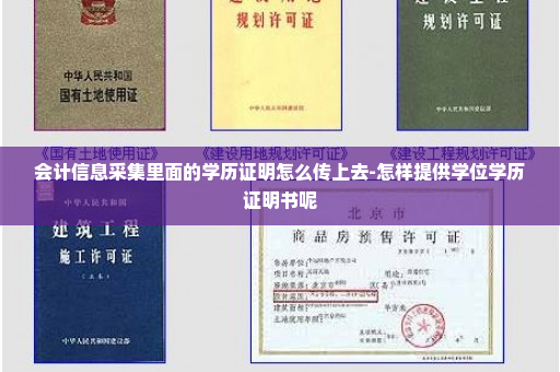 会计信息采集里面的学历证明怎么传上去-怎样提供学位学历证明书呢