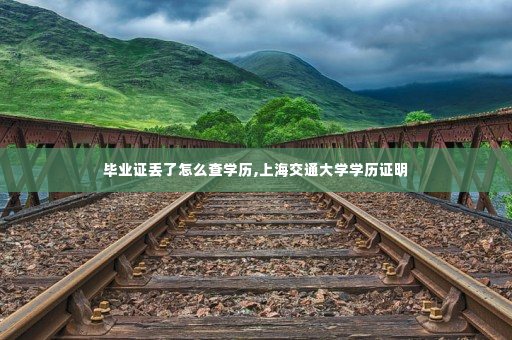 毕业证丢了怎么查学历,上海交通大学学历证明