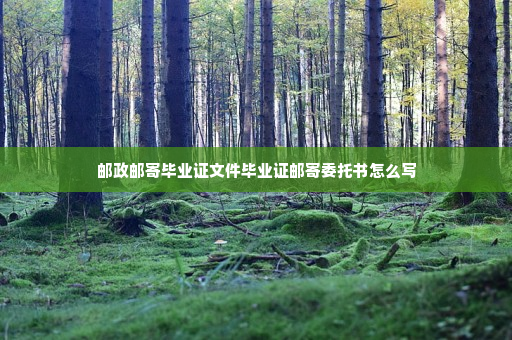 邮政邮寄毕业证文件毕业证邮寄委托书怎么写