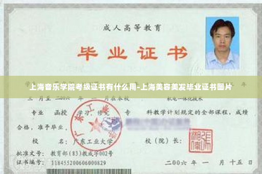 上海音乐学院考级证书有什么用-上海美容美发毕业证书图片