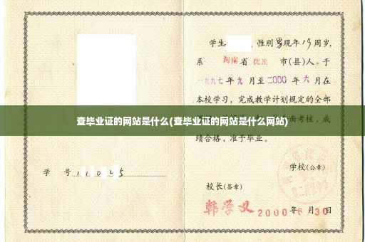 查毕业证的网站是什么(查毕业证的网站是什么网站)