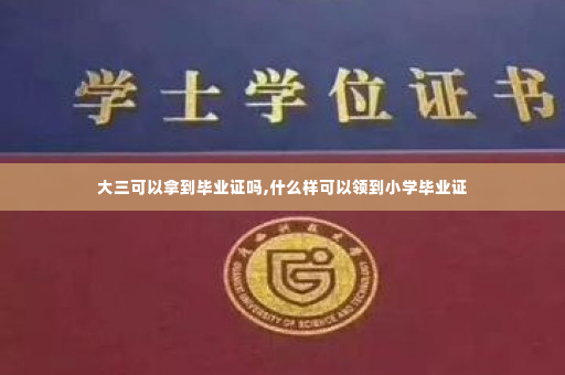 大三可以拿到毕业证吗,什么样可以领到小学毕业证