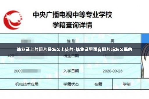 毕业证上的照片是怎么上传的-毕业证里面有照片吗怎么弄的