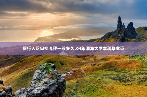 银行入职审批流程一般多久,04年渤海大学本科毕业证