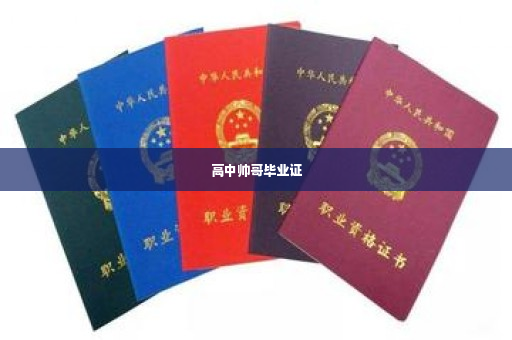 高中帅哥毕业证