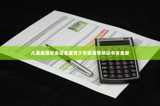 儿童编程毕业证全国青少年编程等级证书含金量