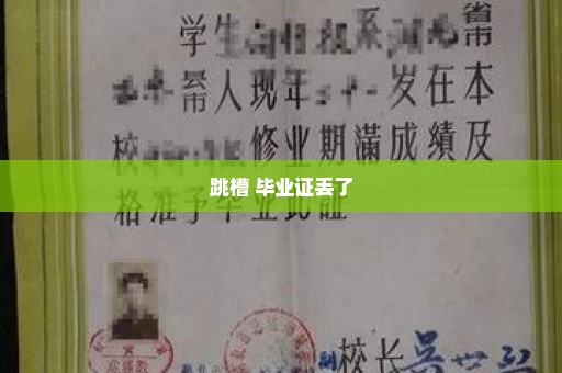 跳槽 毕业证丢了