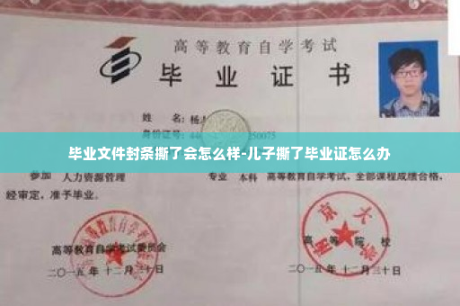 毕业文件封条撕了会怎么样-儿子撕了毕业证怎么办