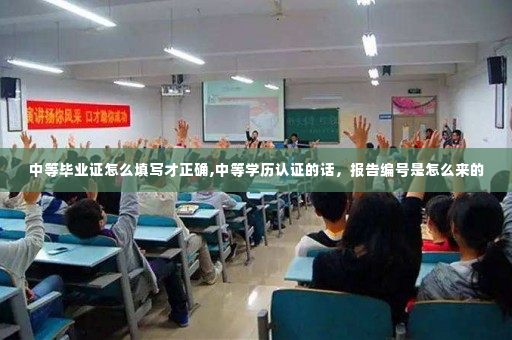 中等毕业证怎么填写才正确,中等学历认证的话，报告编号是怎么来的