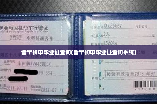 普宁初中毕业证查询(普宁初中毕业证查询系统)