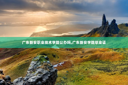 广东新安职业技术学院公办吗,广东新安学院毕业证