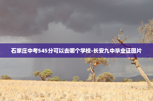 石家庄中考545分可以去哪个学校-长安九中毕业证图片