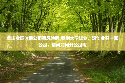 拿毕业证注册公司有风险吗,我刚大学毕业，想创业开一家公司，请问如何开公司呢