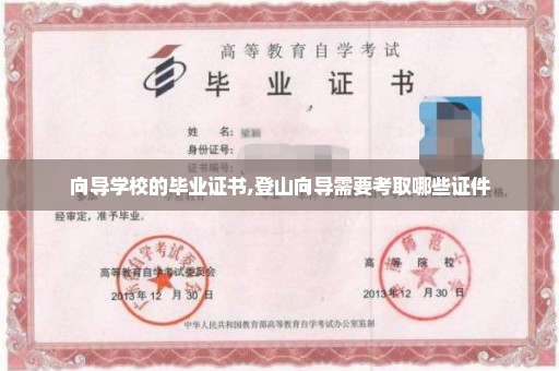 向导学校的毕业证书,登山向导需要考取哪些证件