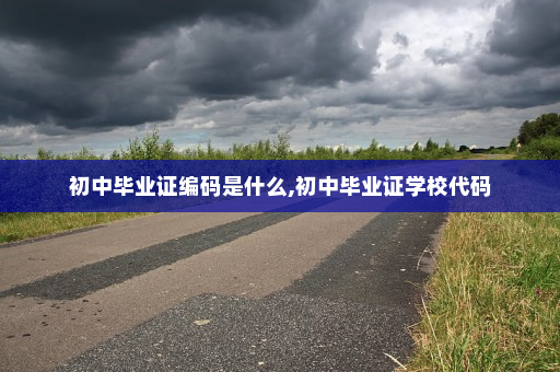 初中毕业证编码是什么,初中毕业证学校代码