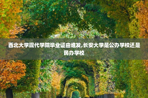 西北大学现代学院毕业证由谁发,长安大学是公办学校还是民办学校