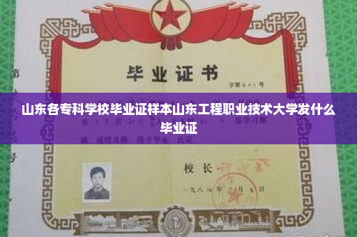 山东各专科学校毕业证样本山东工程职业技术大学发什么毕业证
