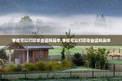 学校可以打印毕业证吗高中,学校可以打印毕业证吗高中