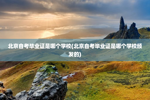 北京自考毕业证是哪个学校(北京自考毕业证是哪个学校颁发的)