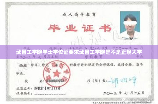 武昌工学院学士学位证要求武昌工学院是不是正规大学