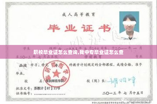 职校毕业证怎么查询,我中专毕业证怎么查