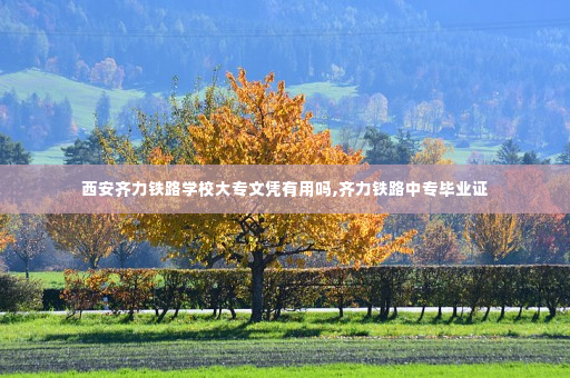 西安齐力铁路学校大专文凭有用吗,齐力铁路中专毕业证