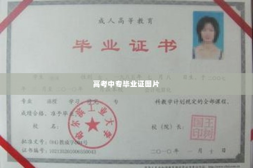 高考中专毕业证图片