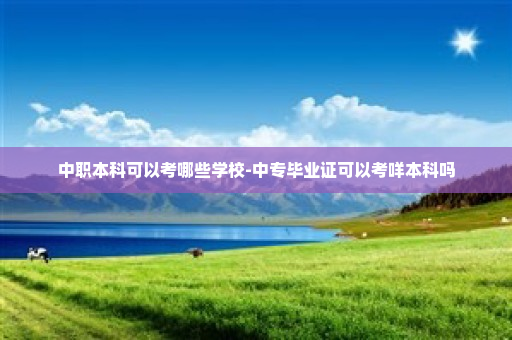 中职本科可以考哪些学校-中专毕业证可以考咩本科吗