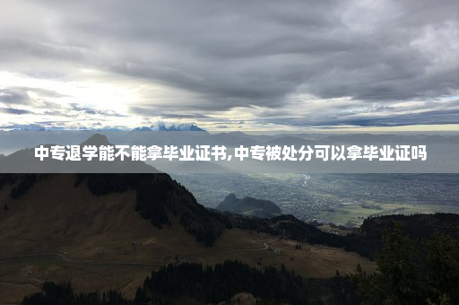 中专退学能不能拿毕业证书,中专被处分可以拿毕业证吗