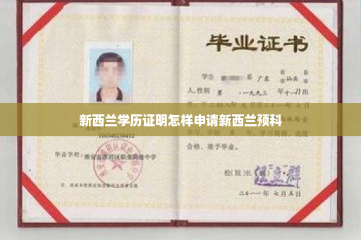 新西兰学历证明怎样申请新西兰预科