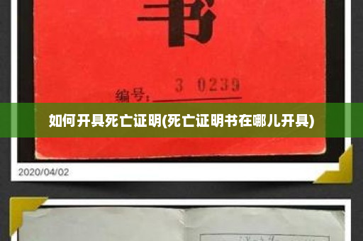 如何开具死亡证明(死亡证明书在哪儿开具)