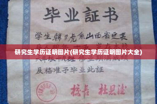 研究生学历证明图片(研究生学历证明图片大全)