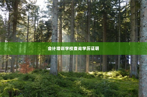 会计培训学校查询学历证明